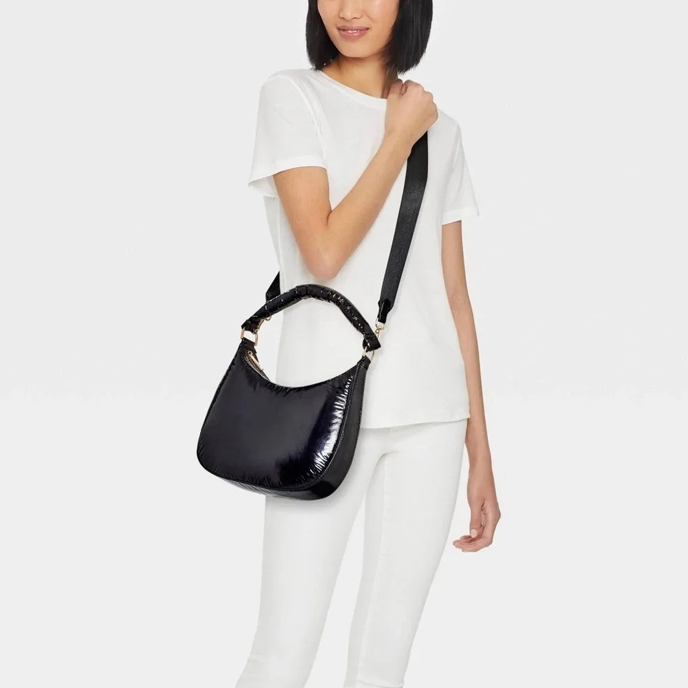 A New Day Faux Leather Modern Shoulder Bag